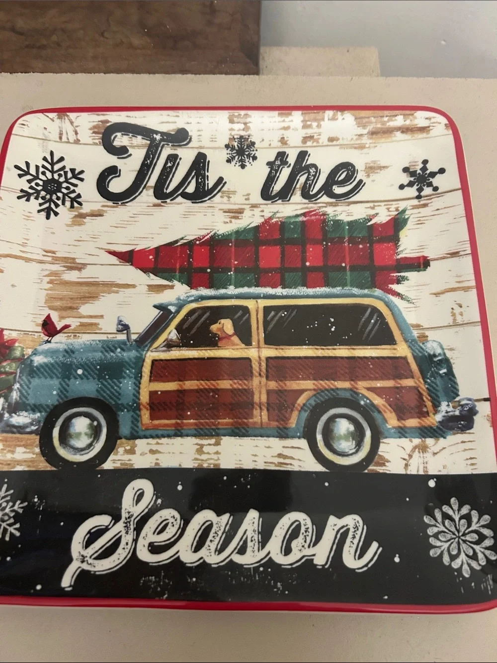 Certified International small decorative Serving Plate ‘Tis the Season EUC